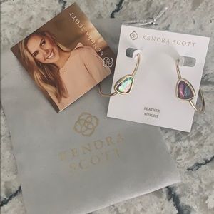 NWT Kendra Scott Margot Hoop Earrings in Abalone